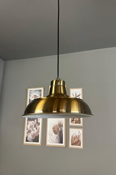 Bamyum Veluna Eskitme Renk Tekli Küçük Plafonyer Başlık Avize Retro Sarkıt Of...