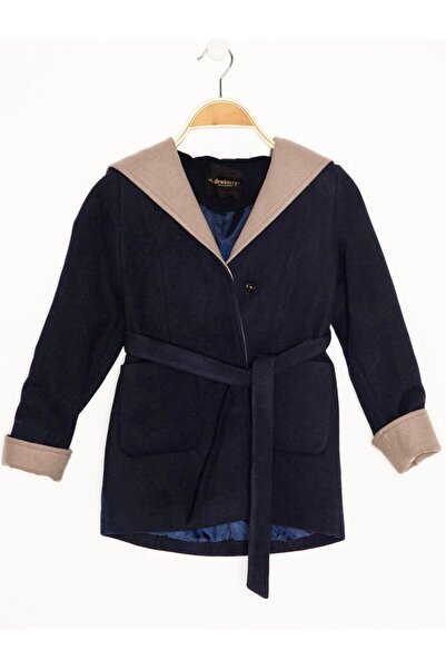 Dewberry Z8002 KIZ ÇOCUK PALTO-LACİVERT