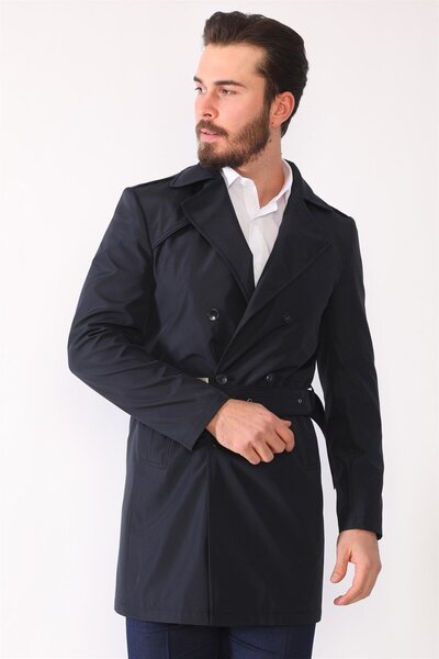 Dewberry Plt8321 Men's Leather Shoes-Dark Blue