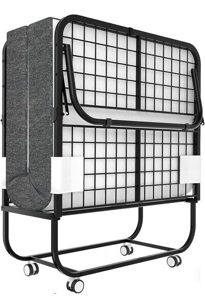 ZUIHAO أسرة قابلة للطي محمولة مقاس 190 × 80 سم مع مرتبة إسفنجية ذكية وأسرة قابلة للطي