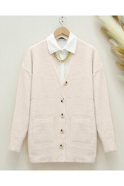 Modamorfo Soft Knit Cardigan with Double Pockets