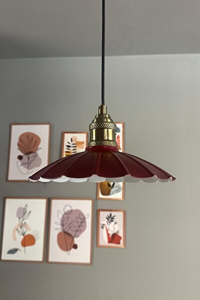 Bamyum Risso Vişne Çürüğü Metal Avize Tekli Lale Başlık Mutfak Modern Dekorat...