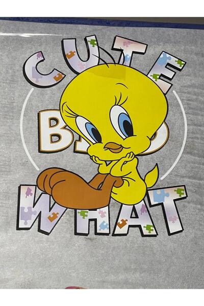 Gönülden Tasarım Tricou imprimat cu aplicație galbenă Tweety Bird - Lipire cu...