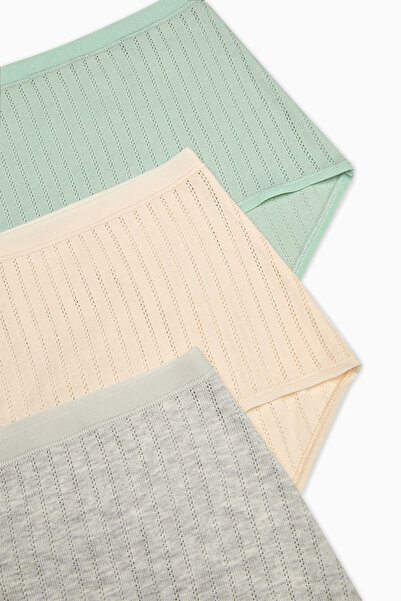 Penti Smooth 3lü Pointel Highwaist Çok Renkli Slip Külot