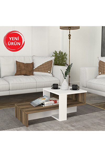 Dekorister Chain Orta Sehpa Beyaz-ceviz