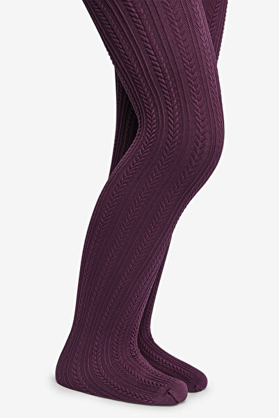 Penti Красив плетен лилав чорапогащник