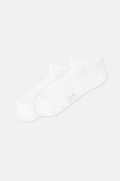 Dagi Men's Coolmax White Booties Socks