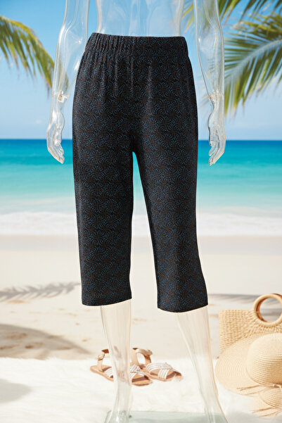 Altınay Women's Viscose Capri with Pockets