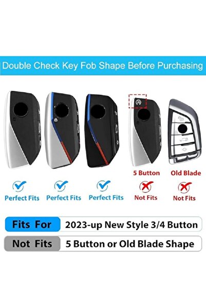 OEM BMW Key Cover for X1 U11, X7 G07, XM G09, i7, 7 Series G70 LCI, iX, I20 U06, G81, M3 - Black