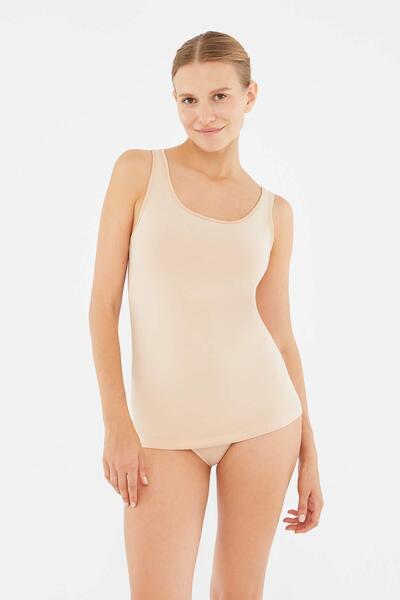 Dagi Skin Wide Collar Thick Strap Combed Cotton Women's Athlete