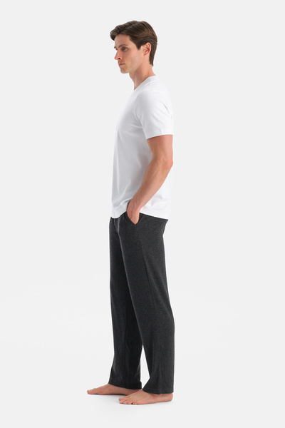 Dagi Anthracite Pipe Leg Knitted Trousers
