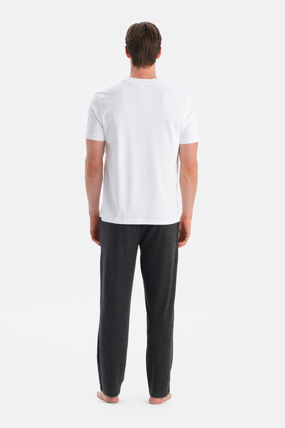 Dagi Anthracite Pipe Leg Knitted Trousers