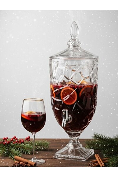 Viyalente Vianora 3 LT Musluklu Cam Sebil Şerbetlik Parti Damacanası Meşrubatlık