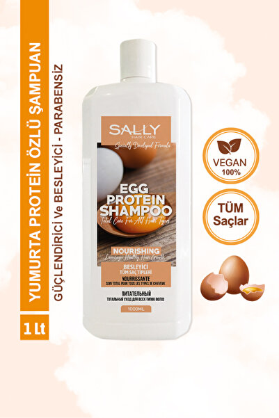 Sally Yumurta Protein Özlü Besleyici Şampuan - Tüm Saç Tipleri 1 Lt