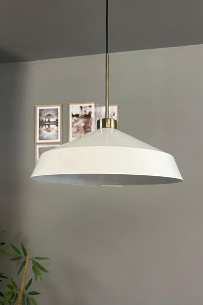 Bamyum Lema Beyaz Tekli Avize İnce Eskitme Başlık Sarkıt Lamba Restoran Cafe ...