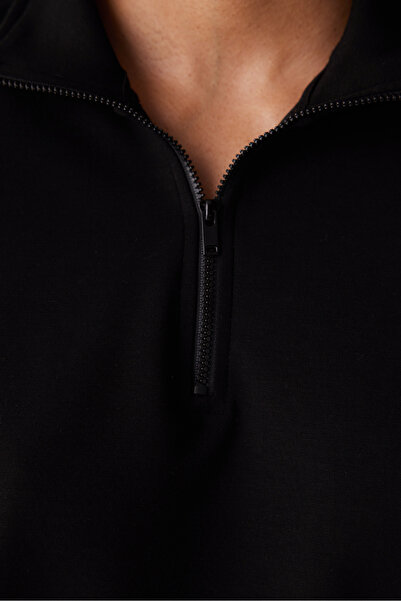 Penti Μαύρο μεταξένιο κοντό φούτερ