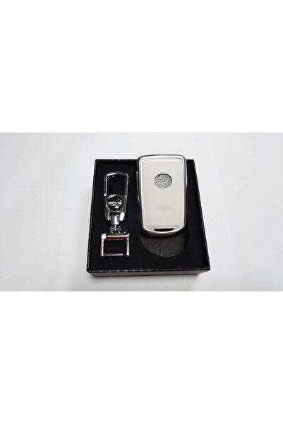 OEM White aluminum key case for Mazda keys (Mazda3, Axela, CX4, CX5, CX8, CX-30 2019-2020)