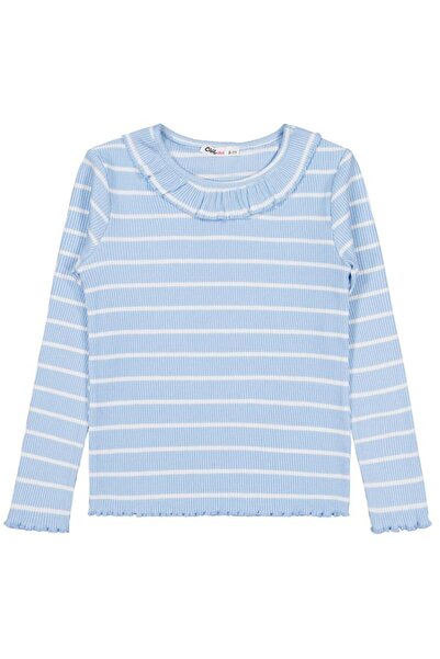 Civil Girls Prugasto Dukserica za 6-9 godina - Plava 6-7 godina