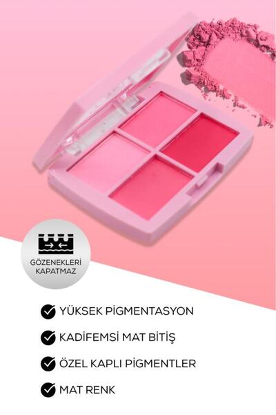IMAN OF NOBLE Lucky Model Doğal Bitişli 4’lü Allık Paleti No:1