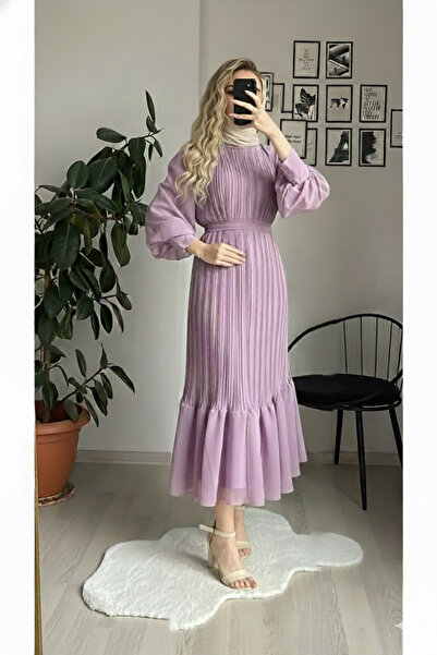 STYLE NİŞANTAŞI Φόρεμα σιφόν πλισέ