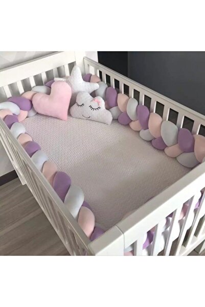 GULDESIGN Guldesignstore 3'lü Örgü Koruma 360 Cm Lila-pembe-beyaz