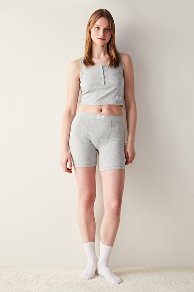 Penti Graues Pyjama-Oberteil „Weekend Athlete“.