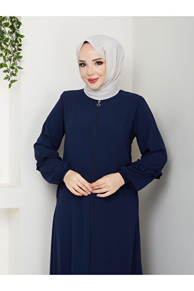 ESLEMNUR Ferace casual pentru Hajj și Umrah, cu detaliu de șnur la colț - alb...