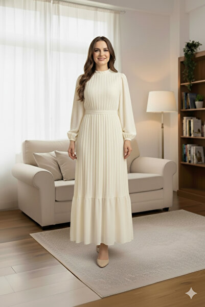 STYLE NİŞANTAŞI Φόρεμα σιφόν πλισέ