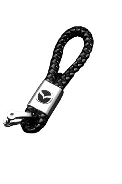 Mazda Breloc metalic cu piele împletită și logo
