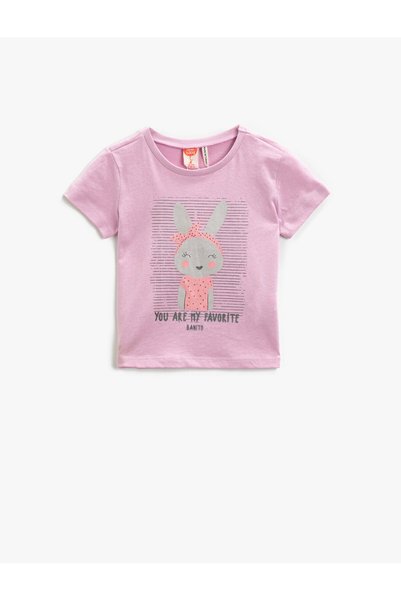 Koton Printed T-Shirt Short Sleeve Cotton