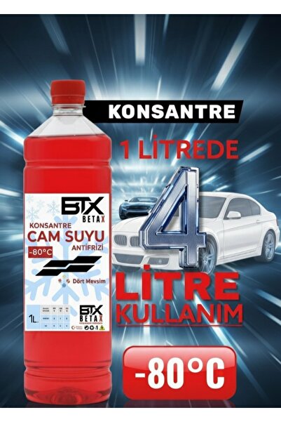 Betax Kırmızı Konsantre Cam Suyu Antifrizi -80 Derece(BUZ ÇÖZÜCÜ VE BUZLANMA ...