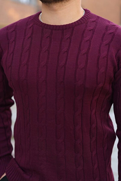 babatr.com Men's Knit Pattern Crew Neck Sweater