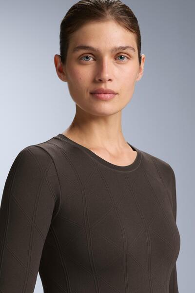 Oysho Thermal seamless jacquard base layer T-shirt