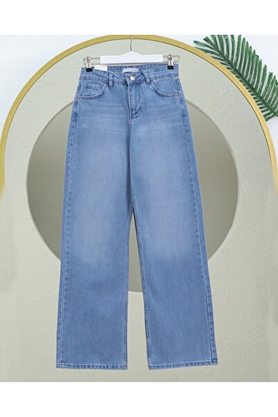 Modamorfo Multi Pocket High Waisted Jeans -Ice Blue