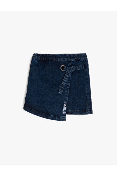 Koton Fustă blură cu talie normală cu ochiuri brodate