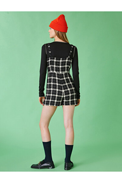 Koton Strappy Checked Jumpsuit