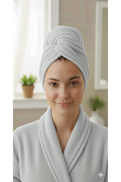 Embays Button Elastic Hair Towel, Hair Cap, Facial Care Towel, Hair Drying Cap