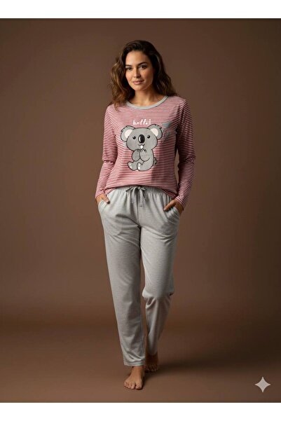 inspira lingerie Women's Single Jersey Long Sleeve Thin Pajama Set