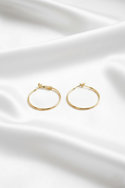 özgül takı ve tasarım Stainless Steel Gold Color Hoop Women Earrings