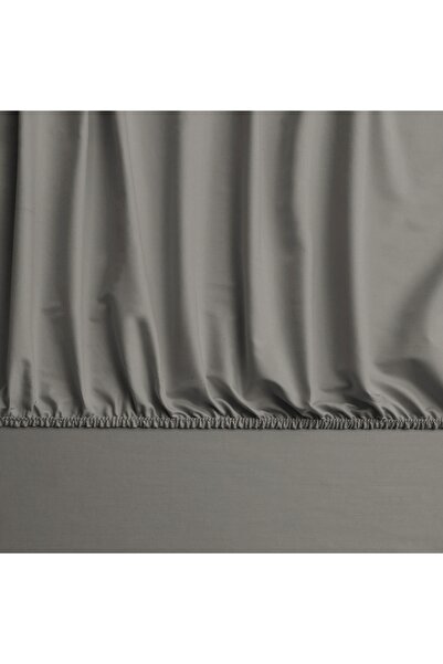 Linens Mix&Match Cotton Satin Double Fitted Sheet Mink