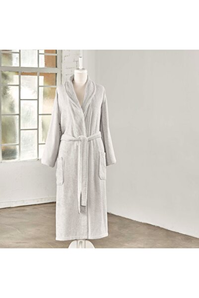 Linens Soft Cotton Bathrobe Gray XL