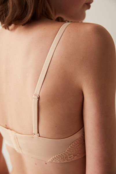 Penti Hautfarbener, straffender Lotus Premium trägerloser BH ohne Füllung
