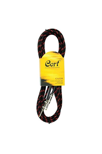 CORT CA526 BK Enstrüman Kablosu Siyah/Kırmızı 4,5 Metre