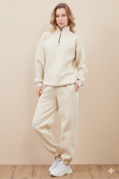 seis wear Yarım Fermuarlı Üç İplik İkili Takım