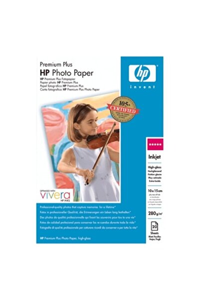 HP Photo Paper 10x15cm 20 Sheets 280g/m² Premium Plus Photo Paper High Gloss Inkjet