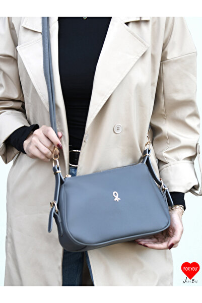 JARA Bag Sofi̇a 3-Compartment Soft Leather Double Strap Baguette and Shoulder Bag