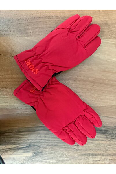 Blotch قفازات التزلج والثلج المبطنة باللون الأحمر المقاومة للماء للأولاد من ع...