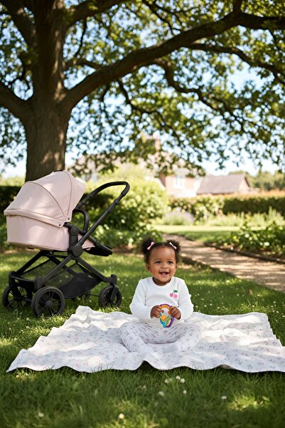 Bondberro Ribbed Knit Baby & Kids T-Shirt with Cherry Embroidery 100% Cotton