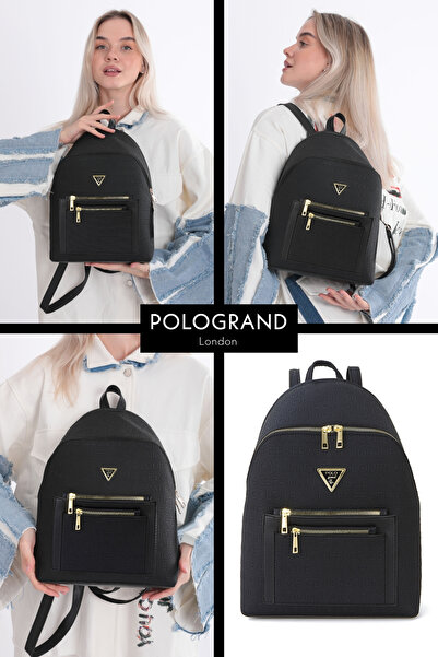 POLOGRAND London Original Women's Polo Collection Multi-Compartment Luxury Comfort Model 3-Compartment Stylish Backpack and Shoulder Bag