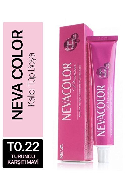Neva Color Tüp Saç Boyası T0.22 Turuncu Karşıtı Mavi 50 ml